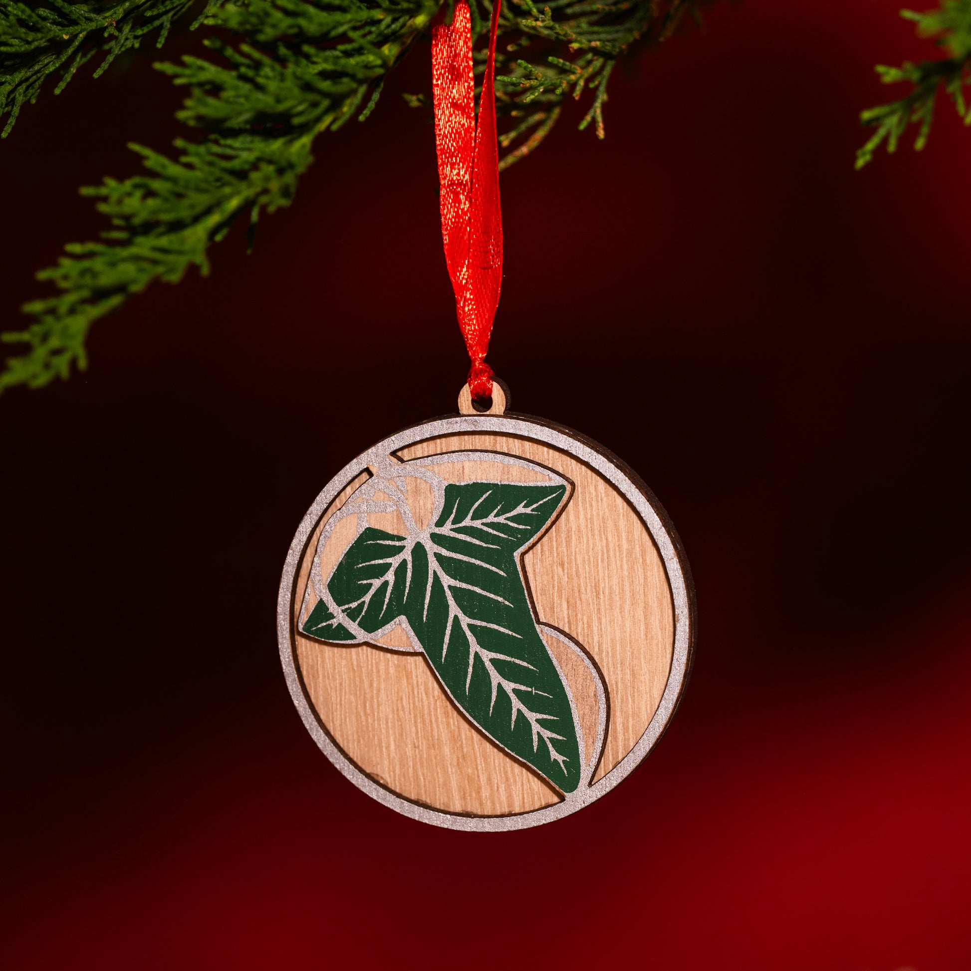 Elven Leaf Christmas Ornament