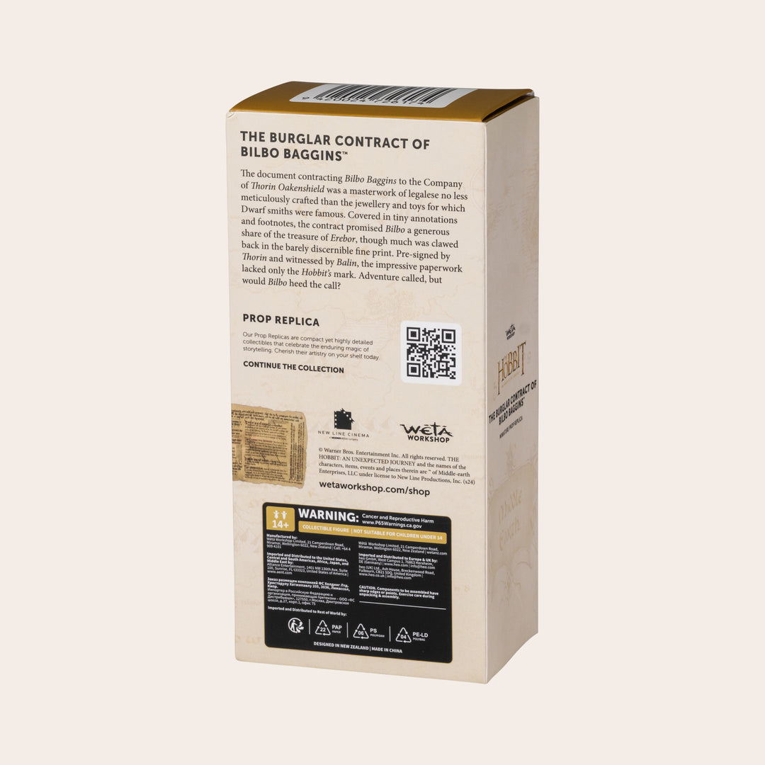The Burglar Contract of Bilbo Baggins™ Miniature Prop Replica