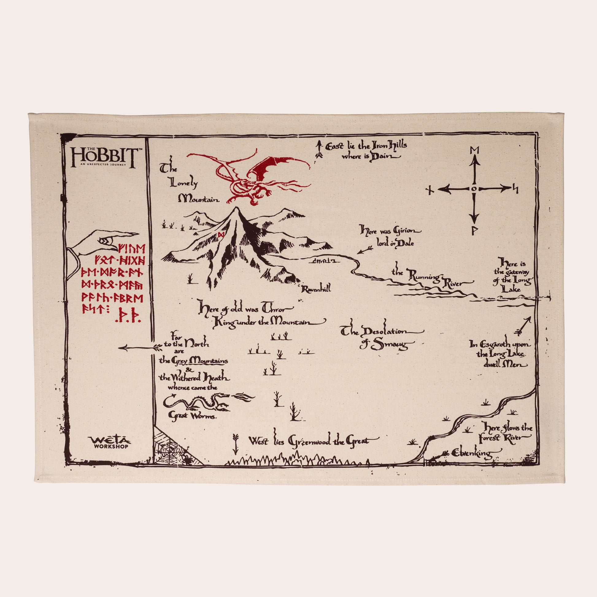 The Hobbit™ Thorin Oakenshield™ Map Tea Towel