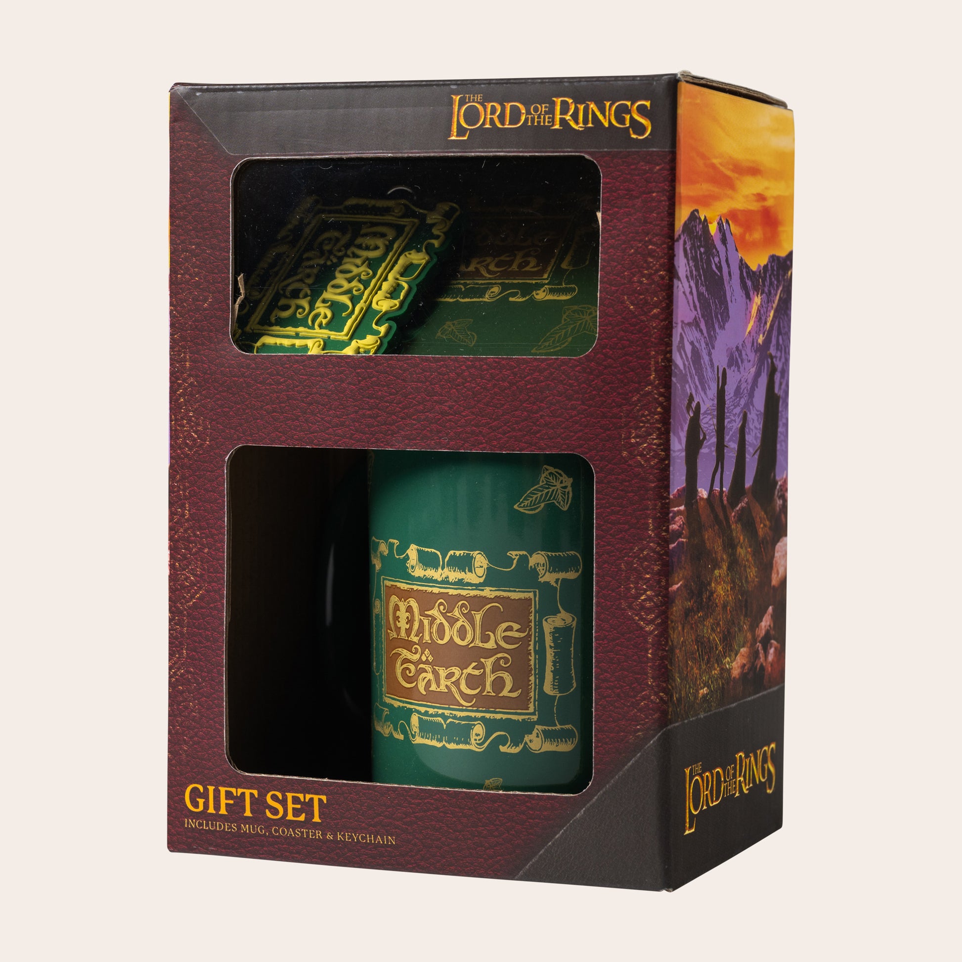 The Lord of the Rings™ Middle-earth™ Mug, Coaster and Keychain Set